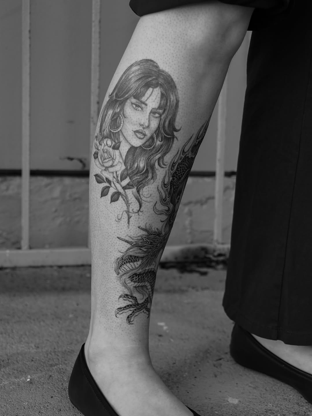 Tattoo by @chriscalibur_ — black_and_grey, realism