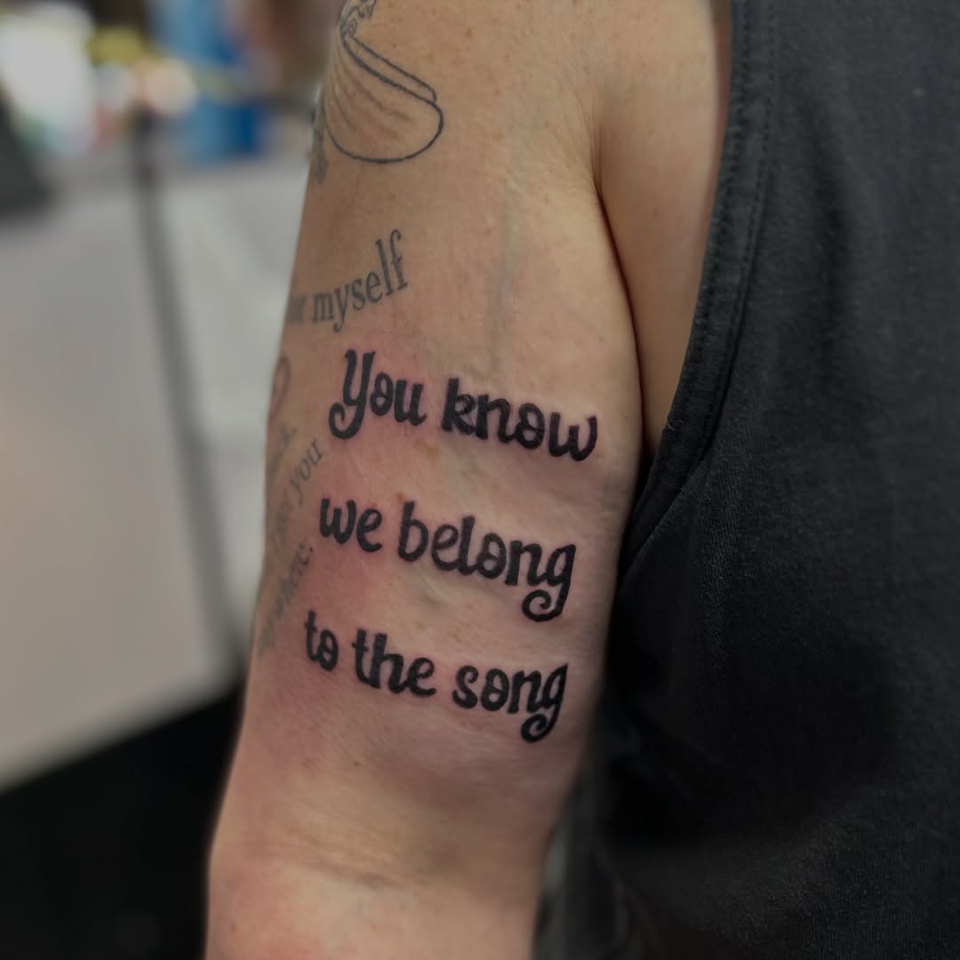 Tattoo by @natjohnson.tattoos โ lettering_script, blackwork
