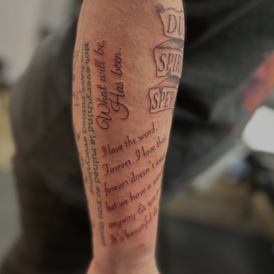 Tattoo by @natjohnson.tattoos โ lettering_script