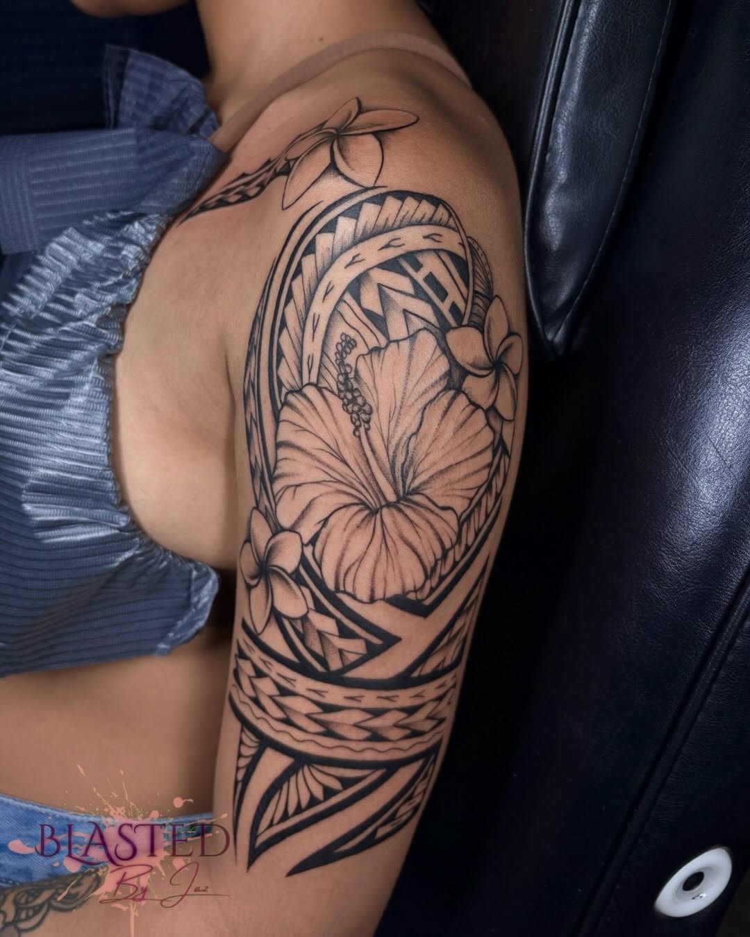 Tattoo by @blastedbyjaz — blackwork, ornamental