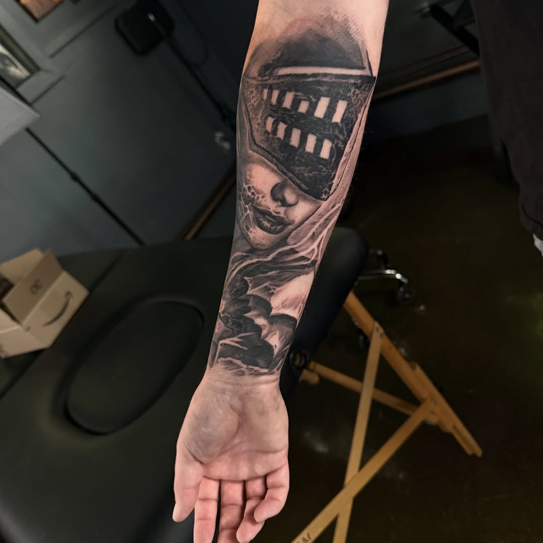 Tattoo by @mileshaysmith_ttt — black_and_grey, realism