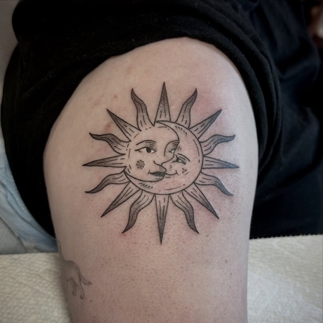 Tattoo by @dana.of.the.dead — illustrative, black_and_grey
