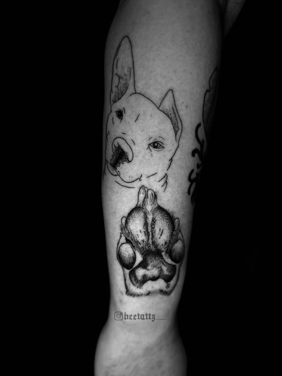 Tattoo by @beetattz_ — black_and_grey