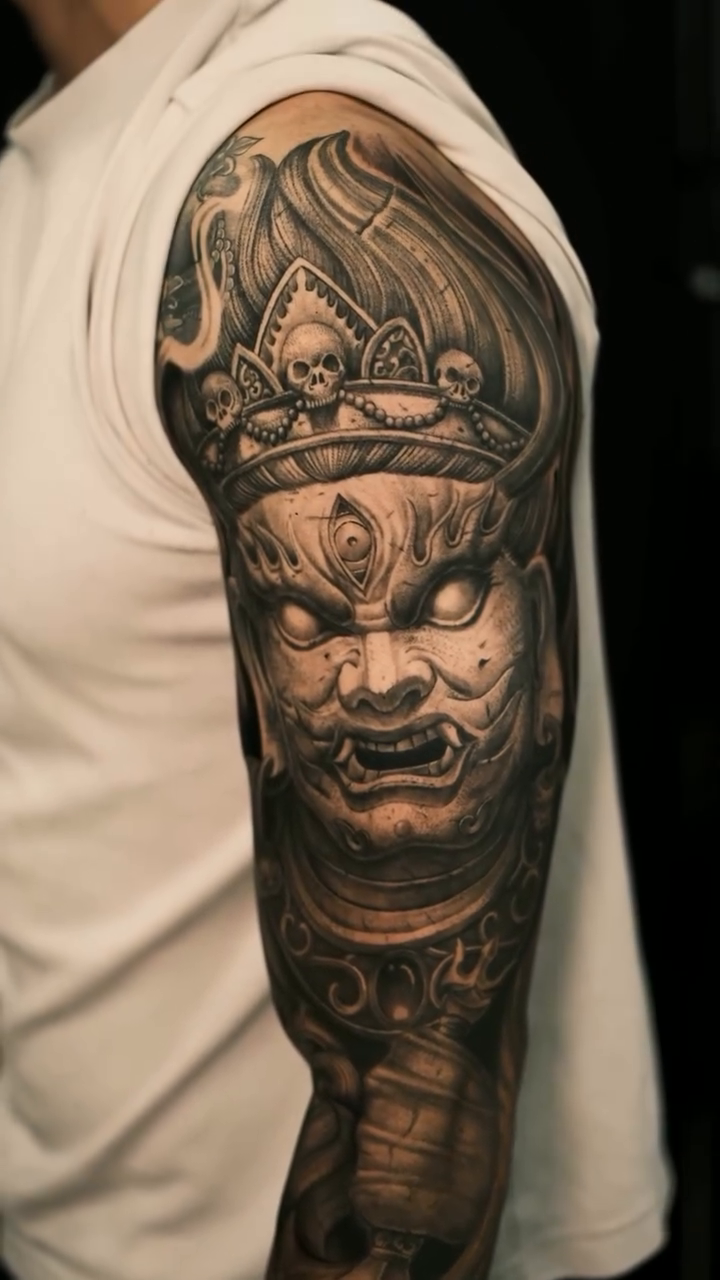 Tattoo by @byqeazy_eleven15 β black_and_grey, japanese_irezumi