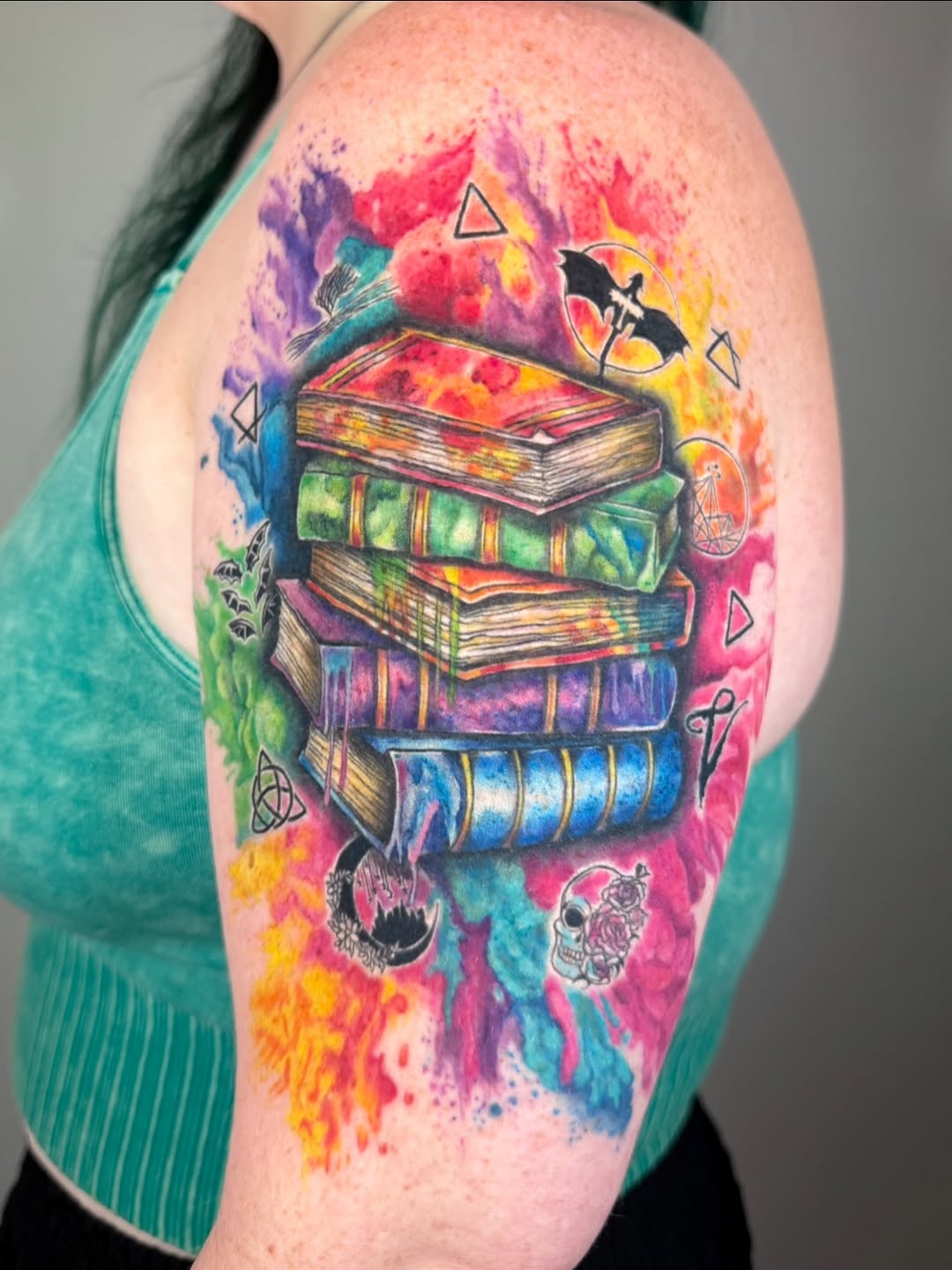Tattoo by @badinfluencetats — watercolor