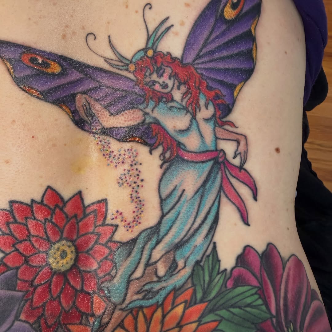 Tattoo by @laurak_musiccitytattoo — illustrative, new_school