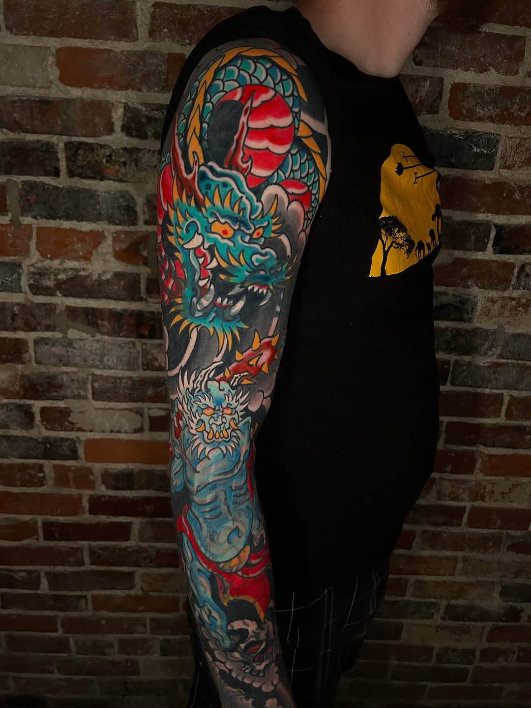 Tattoo by @bagofbones — japanese_irezumi, black_and_grey