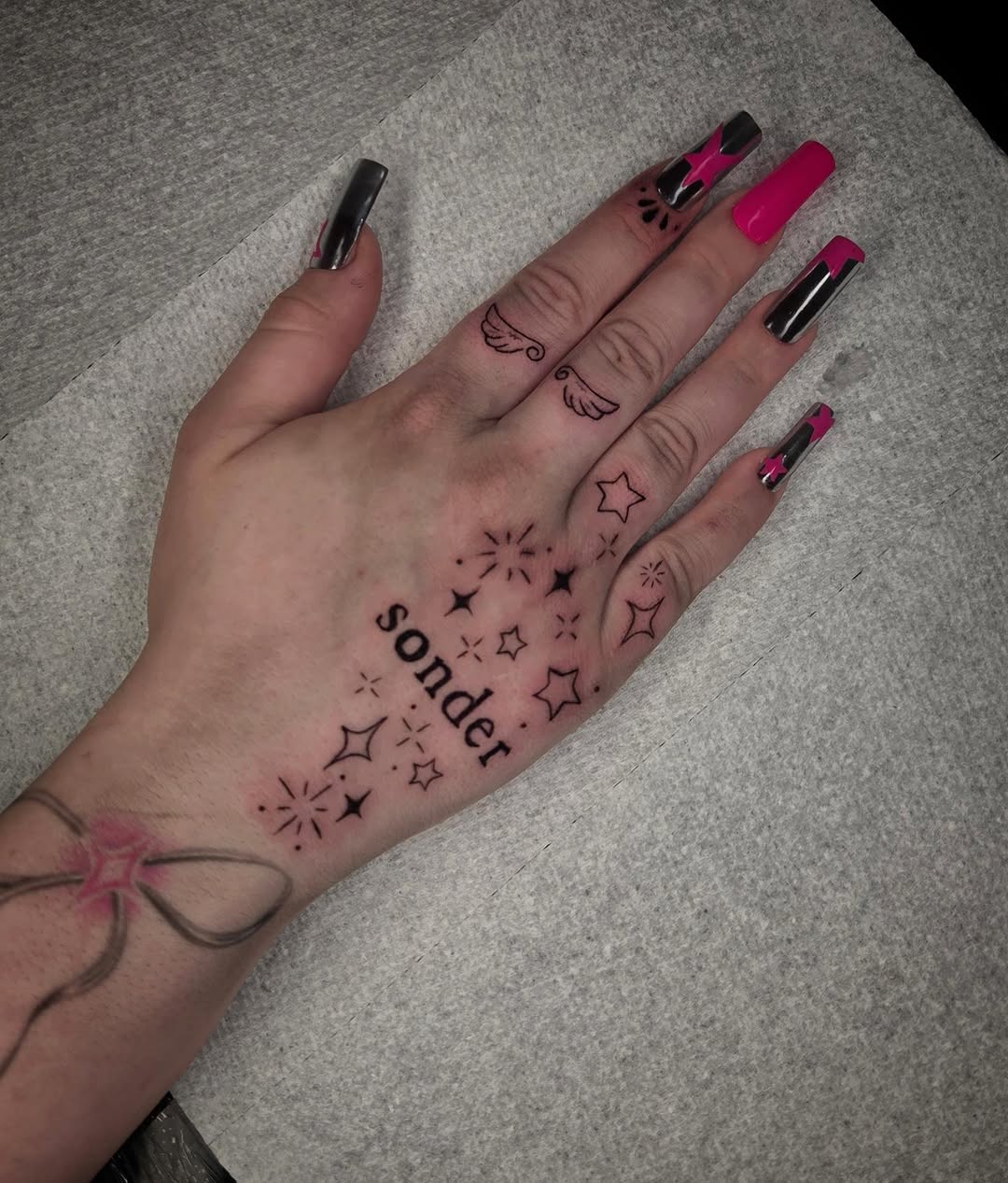 Tattoo by @spookygirl_tattz โ fine_line, lettering_script