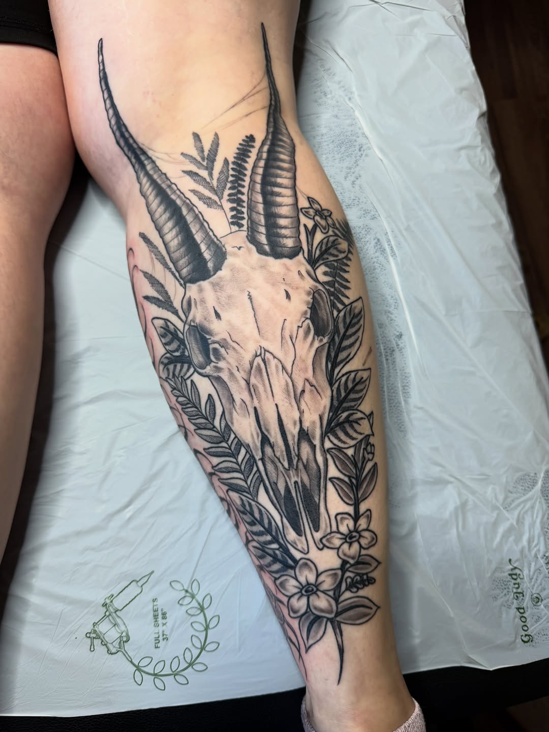 Tattoo by @cjamtattoos — black_and_grey, illustrative