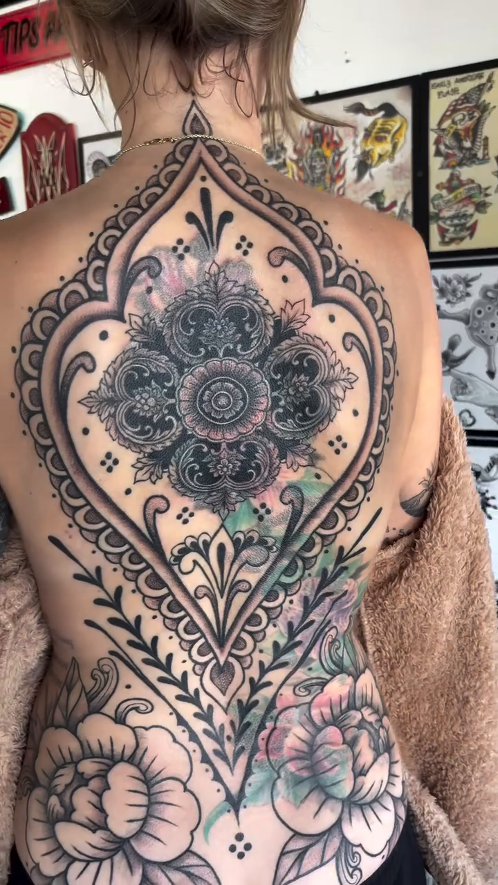 Tattoo by @faithdelasand.tattoos — blackwork, ornamental