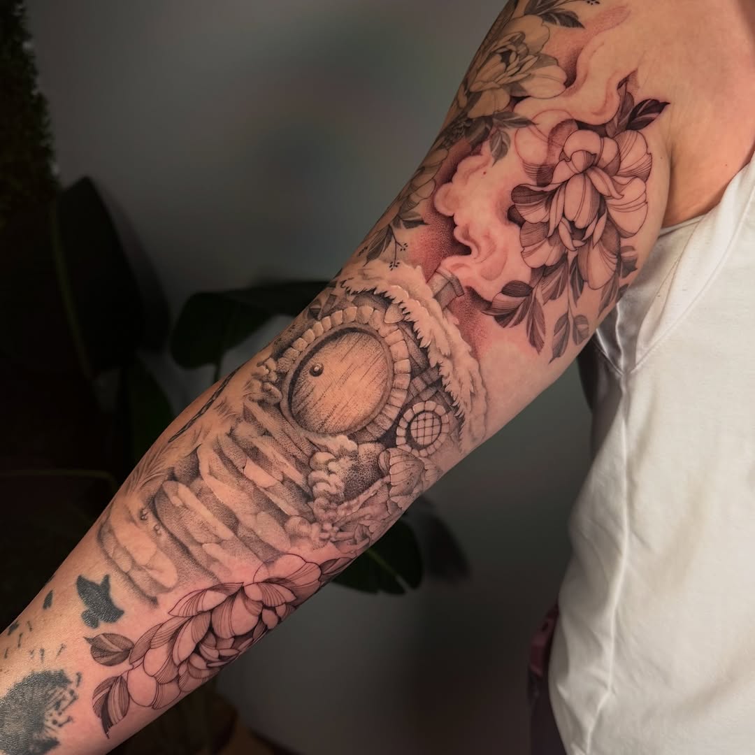 Tattoo by @artisticxcyn — illustrative, black_and_grey