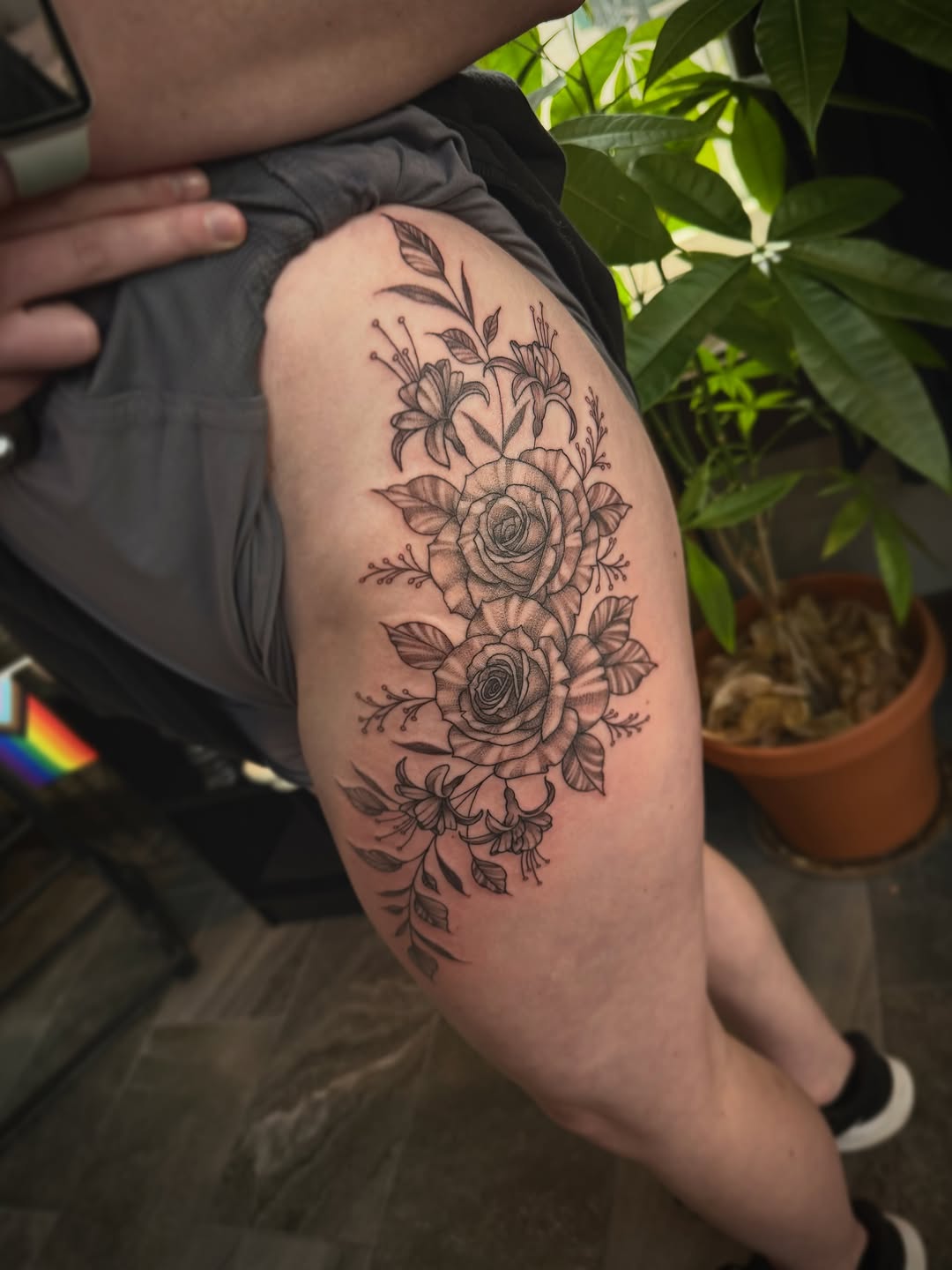 Tattoo by @art.by.ashley93 — black_and_grey, illustrative