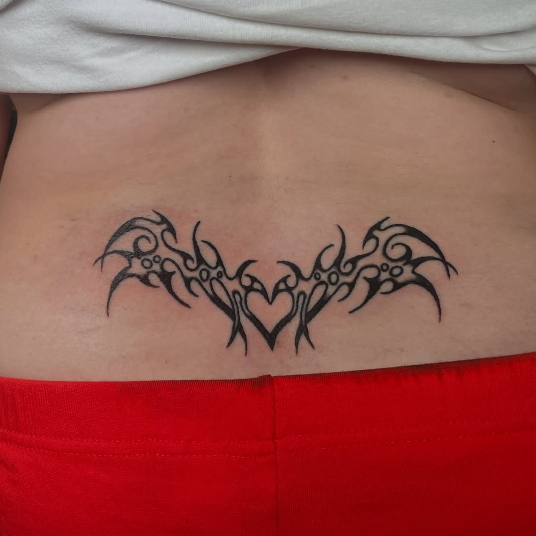 Tattoo by @maddwell.tattoos — tribal, illustrative