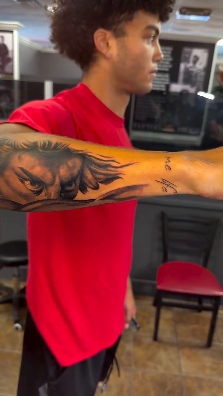 Tattoo by @villionairetattoos — realism, black_and_grey