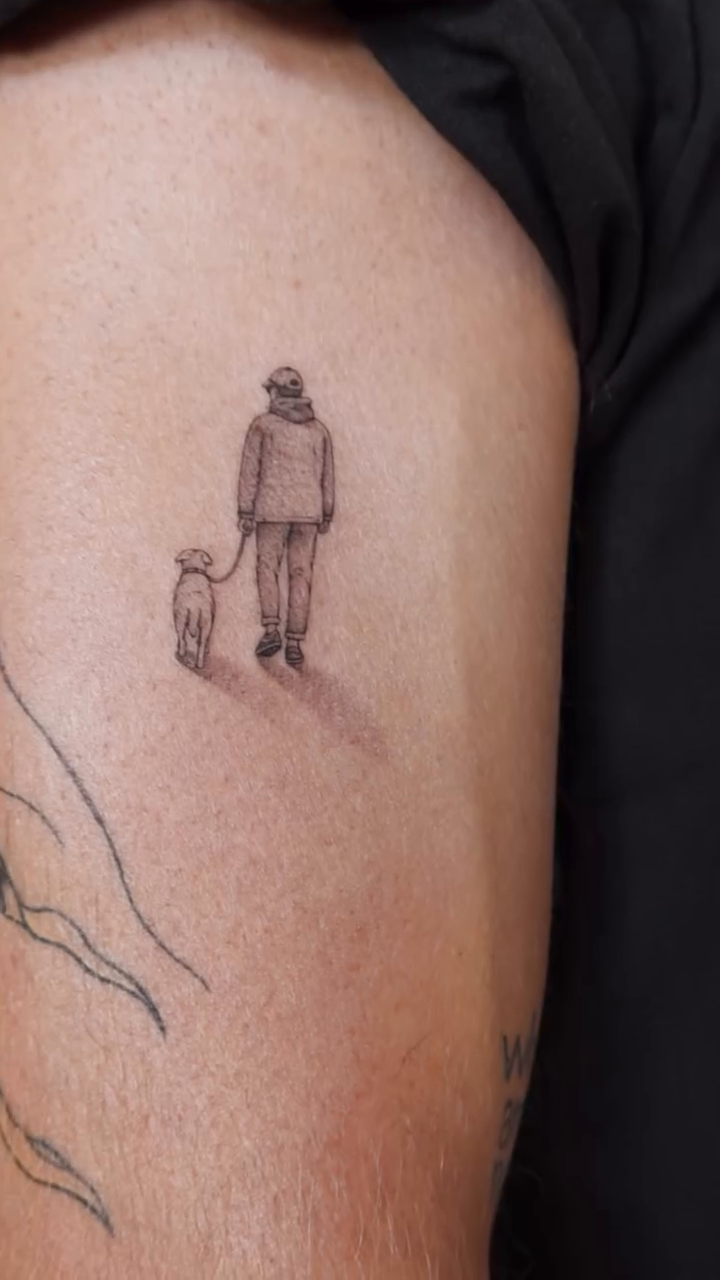 Tattoo by @amoore.tattoo — fine_line, black_and_grey