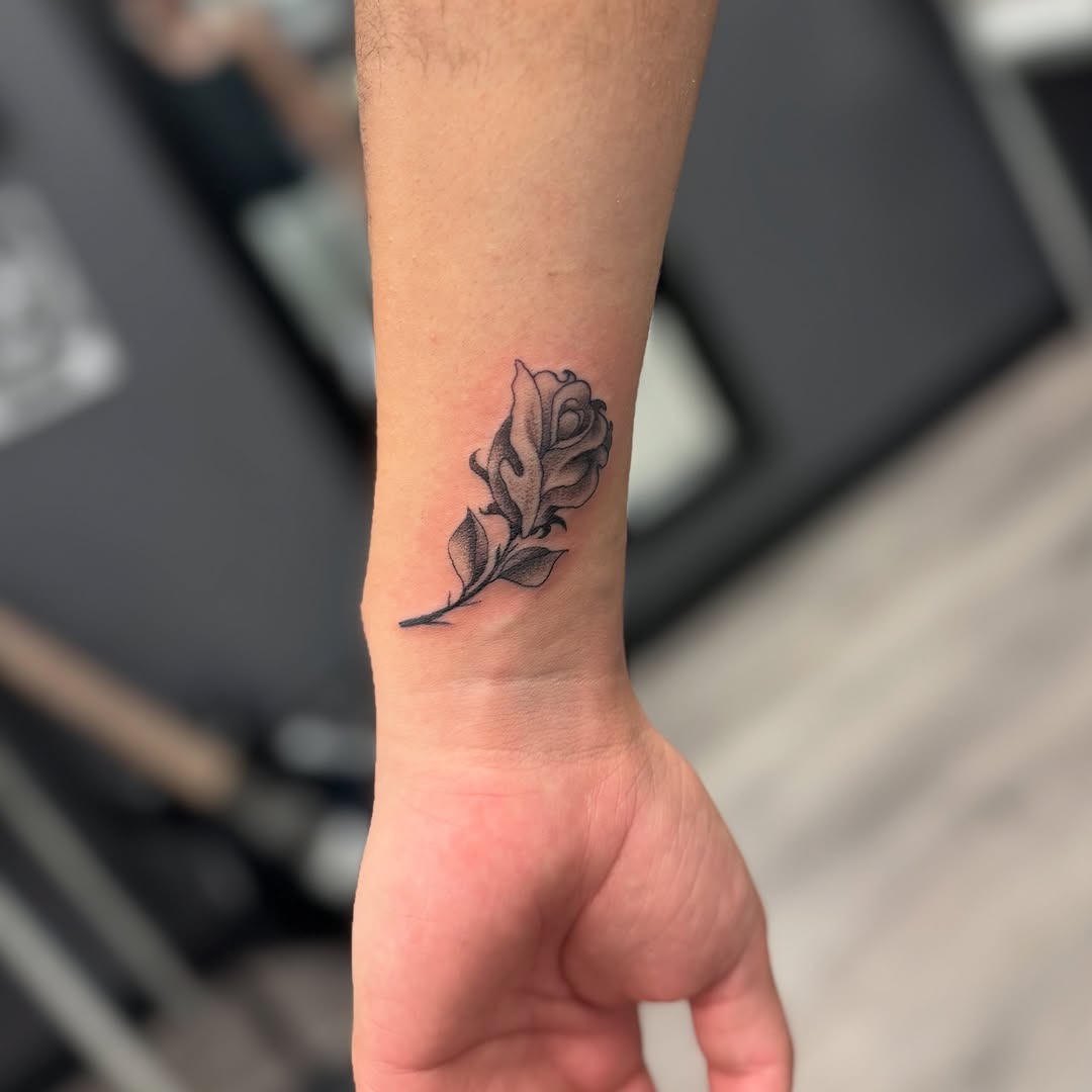Tattoo by @woetattoos โ fine_line, black_and_grey