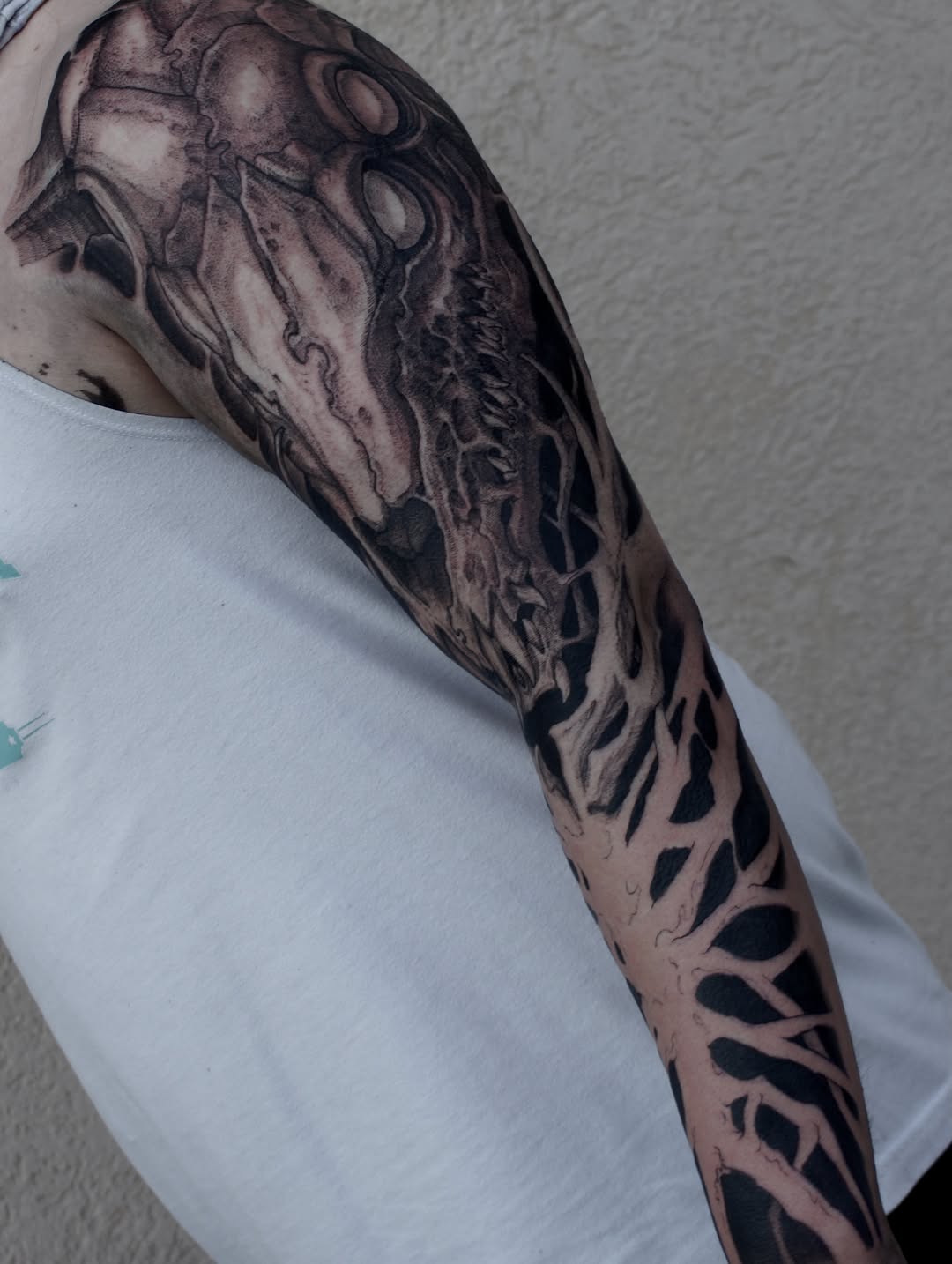 Tattoo by @bloodstonetattoos — blackwork, dark_realism