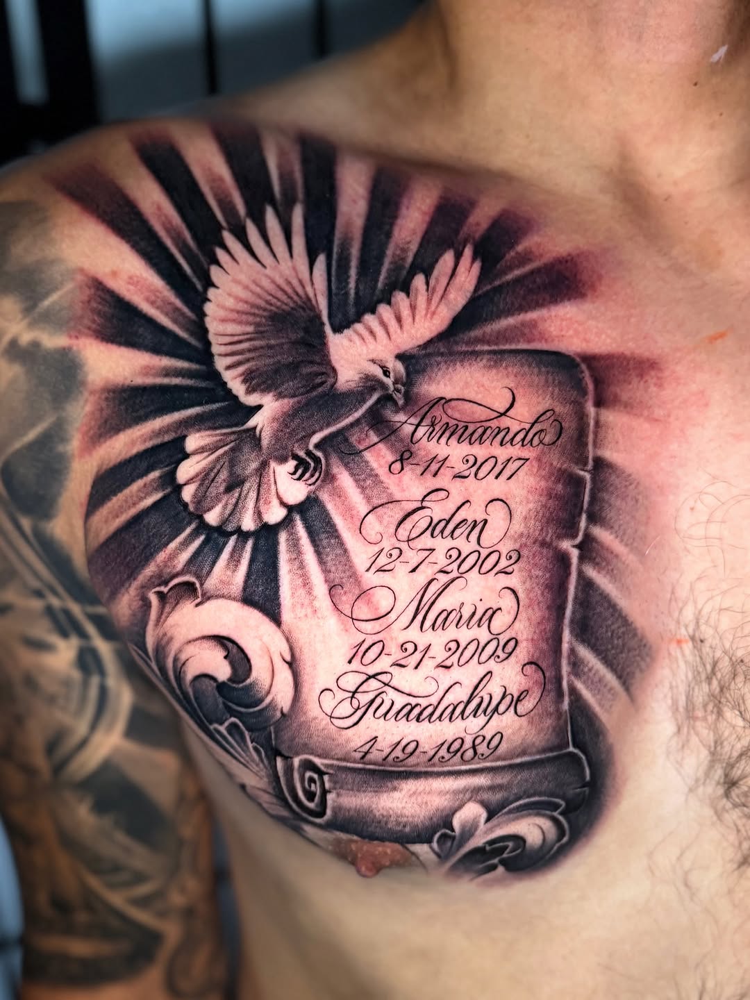 Tattoo by @freshink_tat2 — black_and_grey, lettering_script