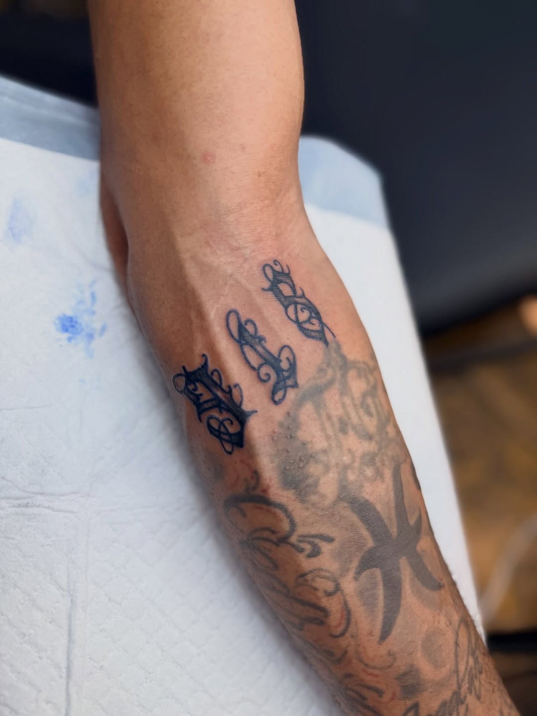 Tattoo by @inkedbyaneye — lettering_script, blackwork