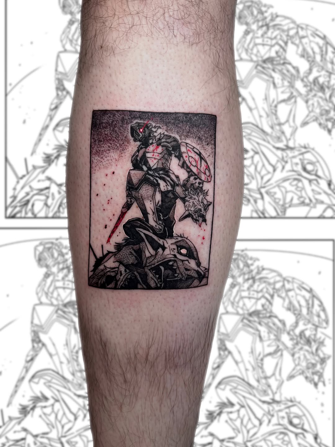 Tattoo by @emiliod_tattoo — black_and_grey
