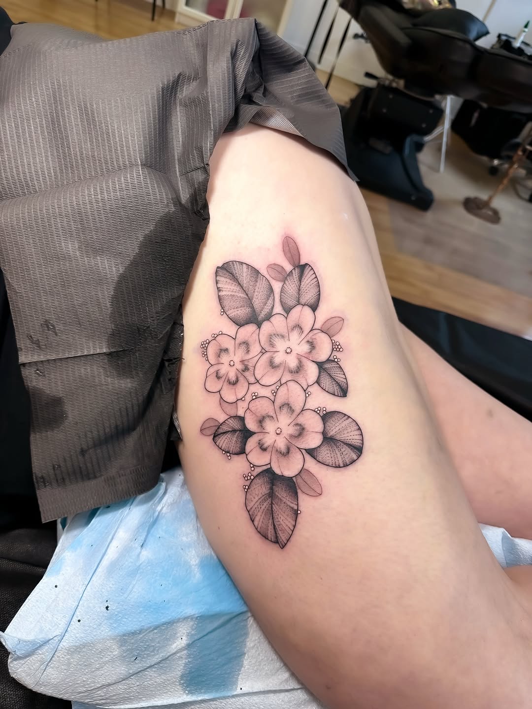Tattoo by @jennaleeshaaktattoo — fine_line, black_and_grey