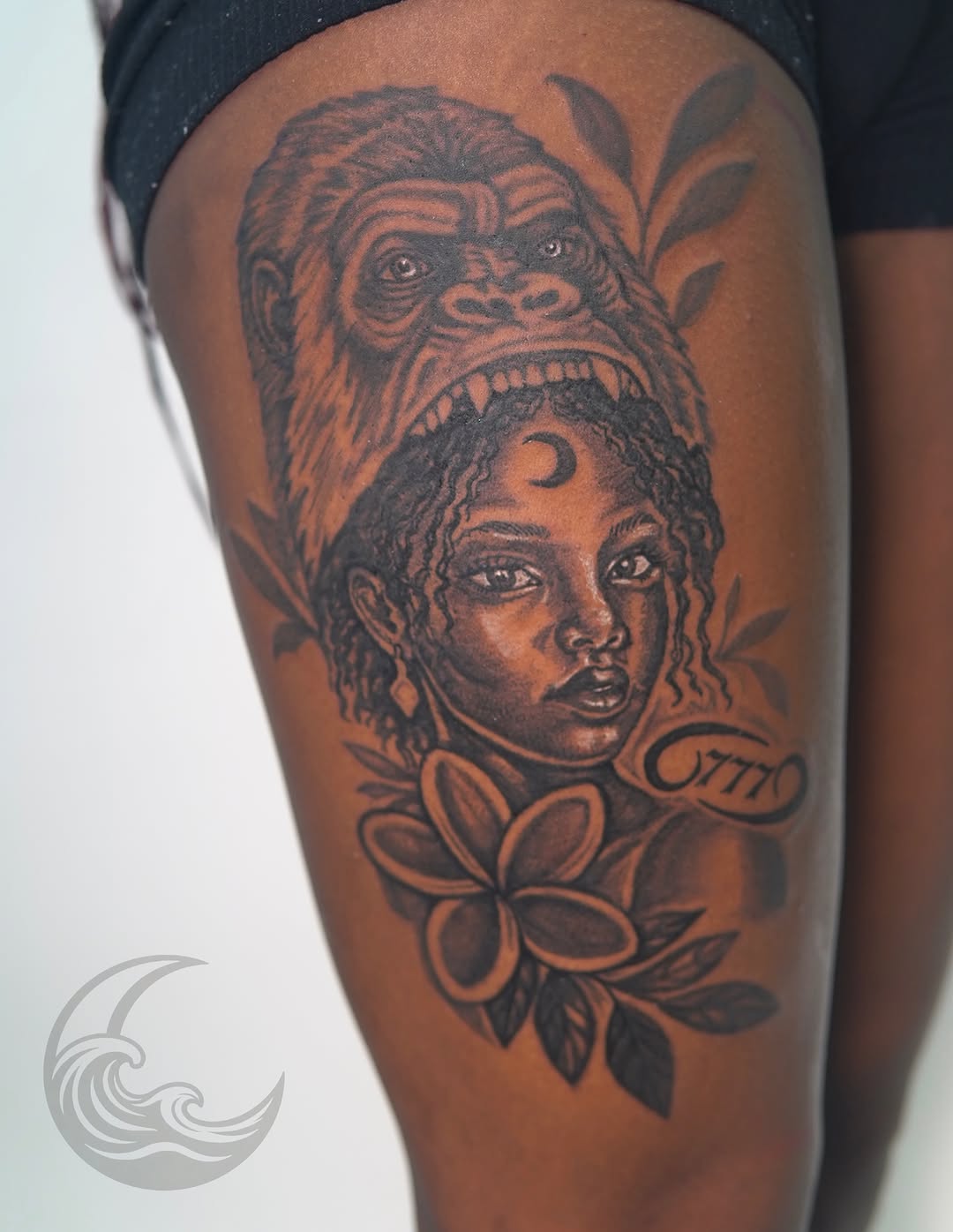 Tattoo by @custard1992tattoos — realism, black_and_grey