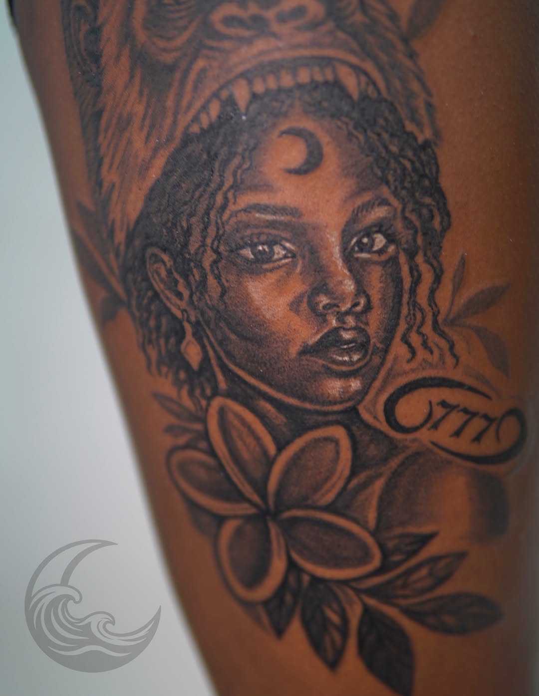 Tattoo by @custard1992tattoos — realism, black_and_grey