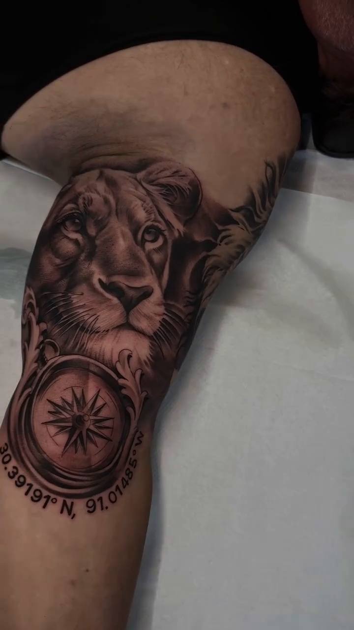 Tattoo by @the_flame_spitta — realism, black_and_grey