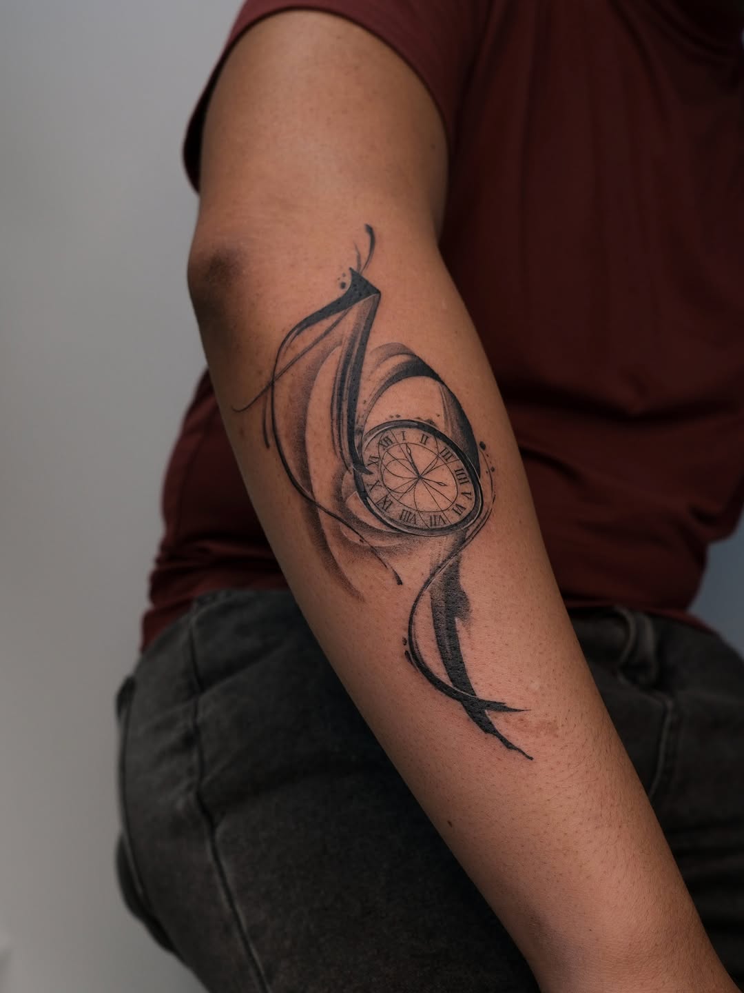 Tattoo by @karmon.tat — illustrative, black_and_grey