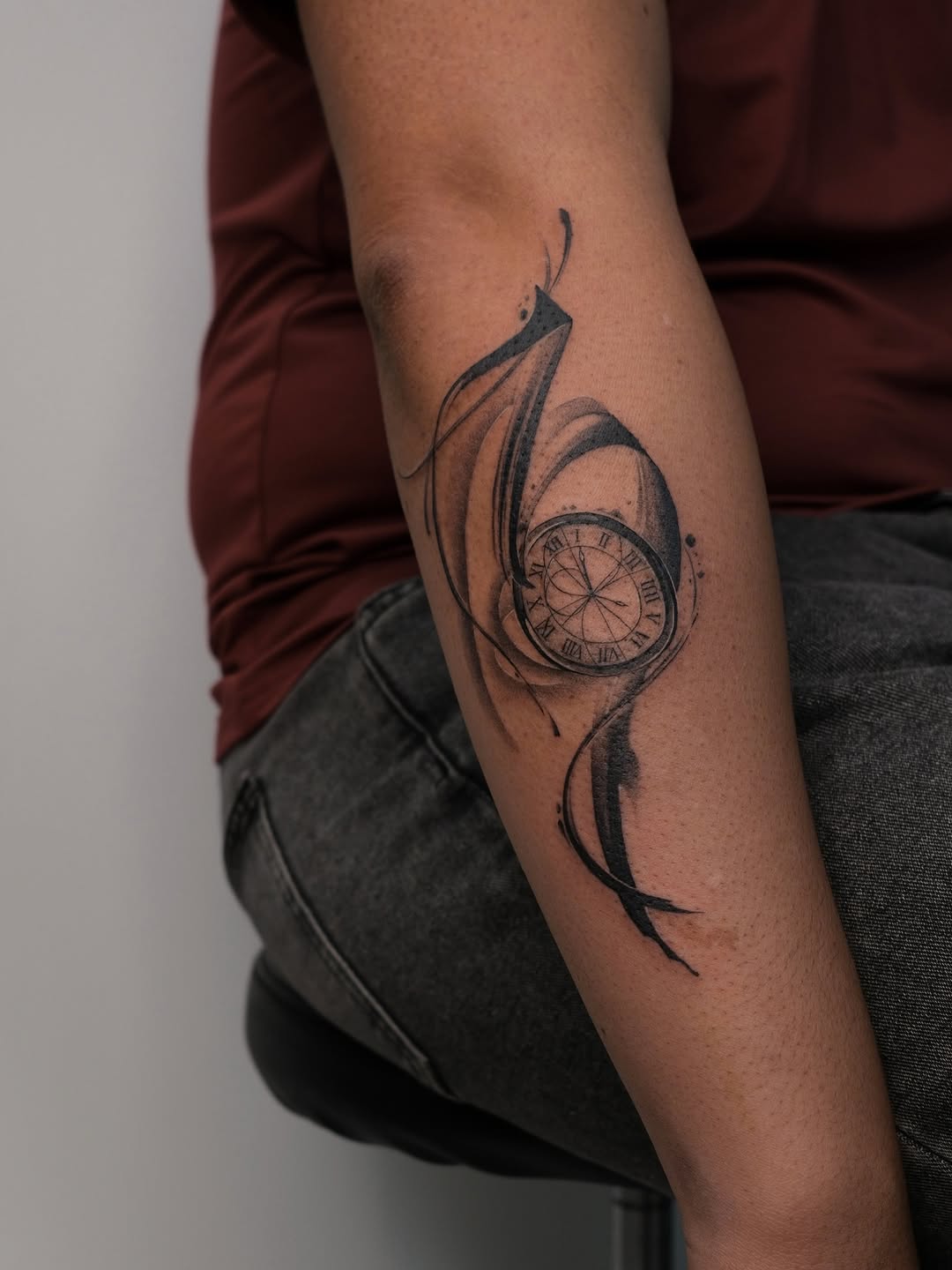 Tattoo by @karmon.tat — illustrative, black_and_grey
