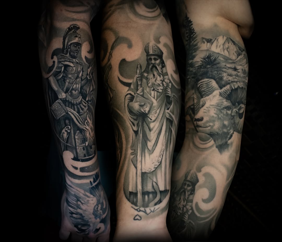 Tattoo by @lukebtattoos — realism, black_and_grey