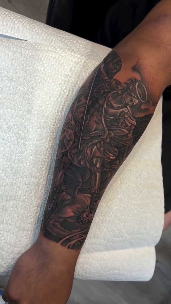 Tattoo by @mikeandinkk — japanese_irezumi, black_and_grey