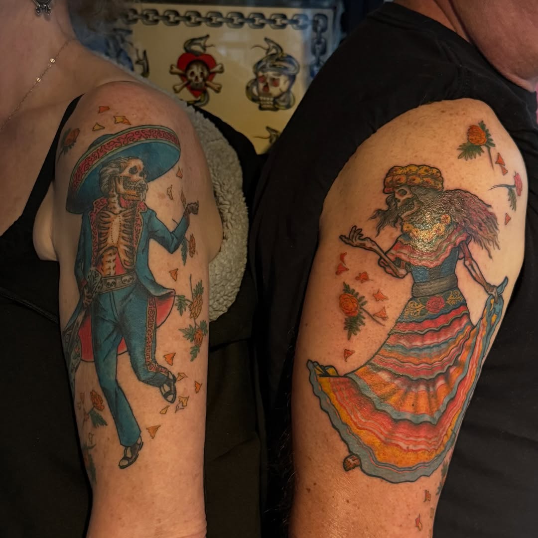 Tattoo by @jimmy_the_saintt — neo_traditional, black_and_grey