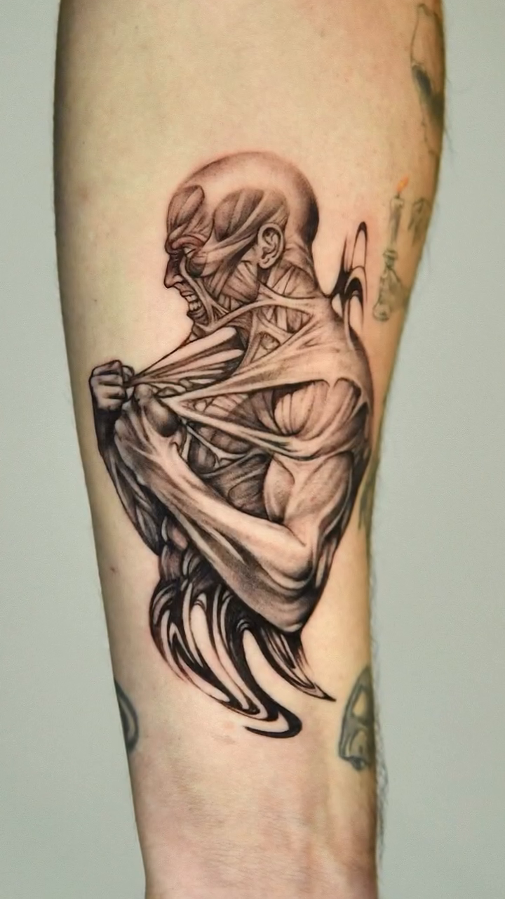 Tattoo by @not_milk — black_and_grey