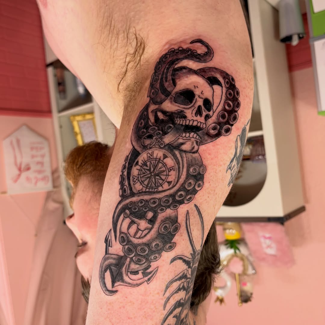 Tattoo by @jaypink.ink — black_and_grey, realism