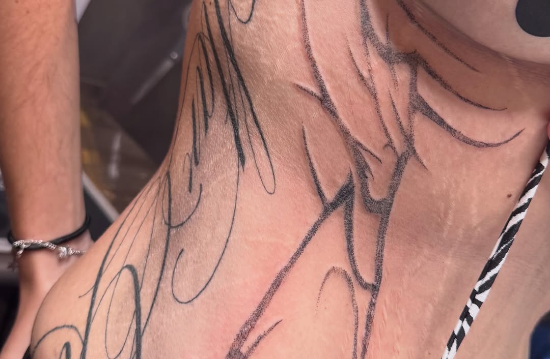 Tattoo by @glue.0000 — lettering_script, fine_line