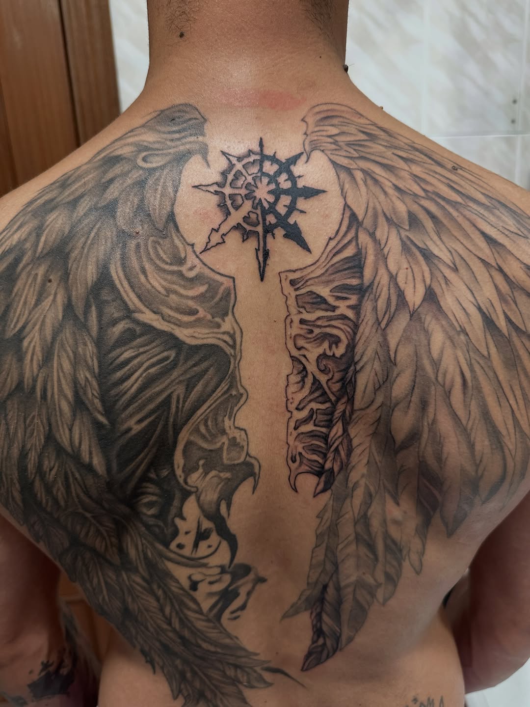 Tattoo by @kunaytattoo_ — black_and_grey