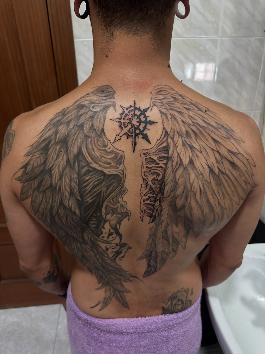 Tattoo by @kunaytattoo_ — black_and_grey