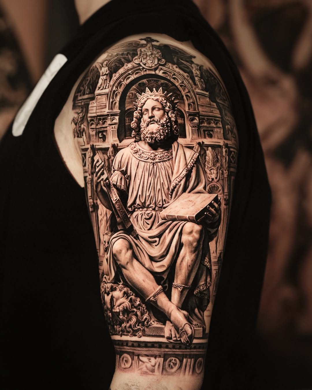Tattoo by @gody_tattoo — realism, black_and_grey