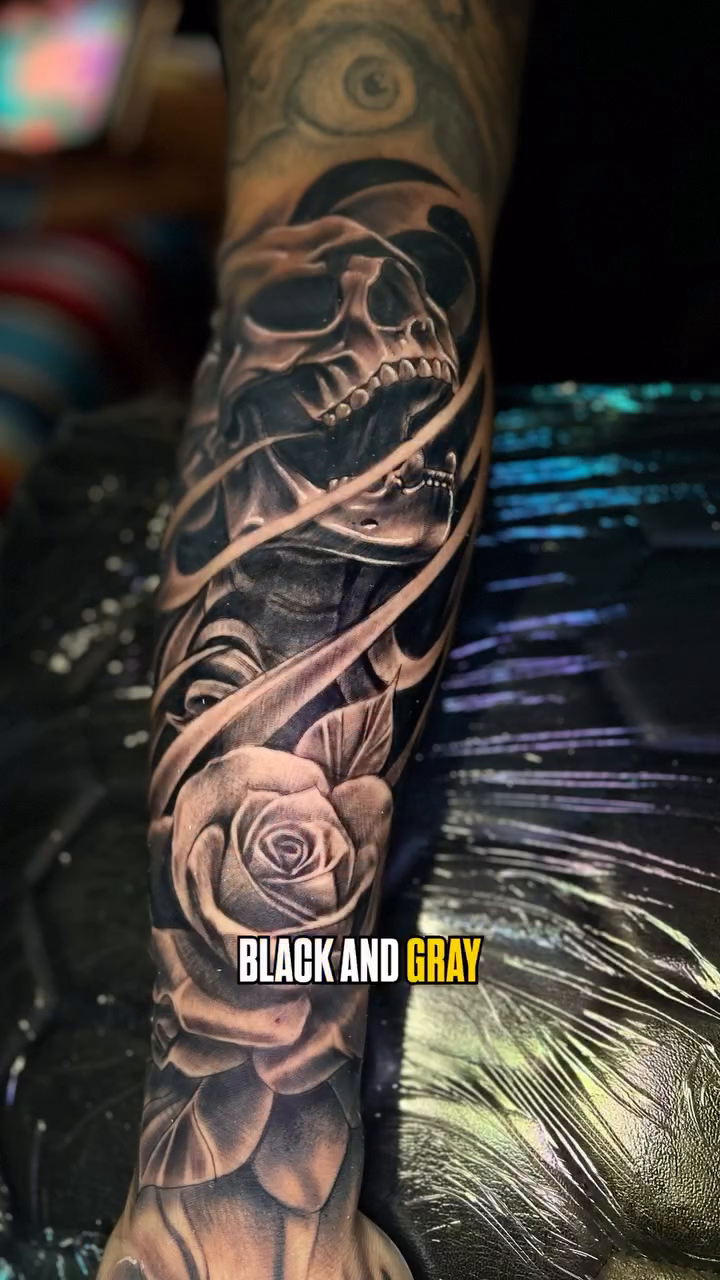 Tattoo by @monstroink — black_and_grey, realism