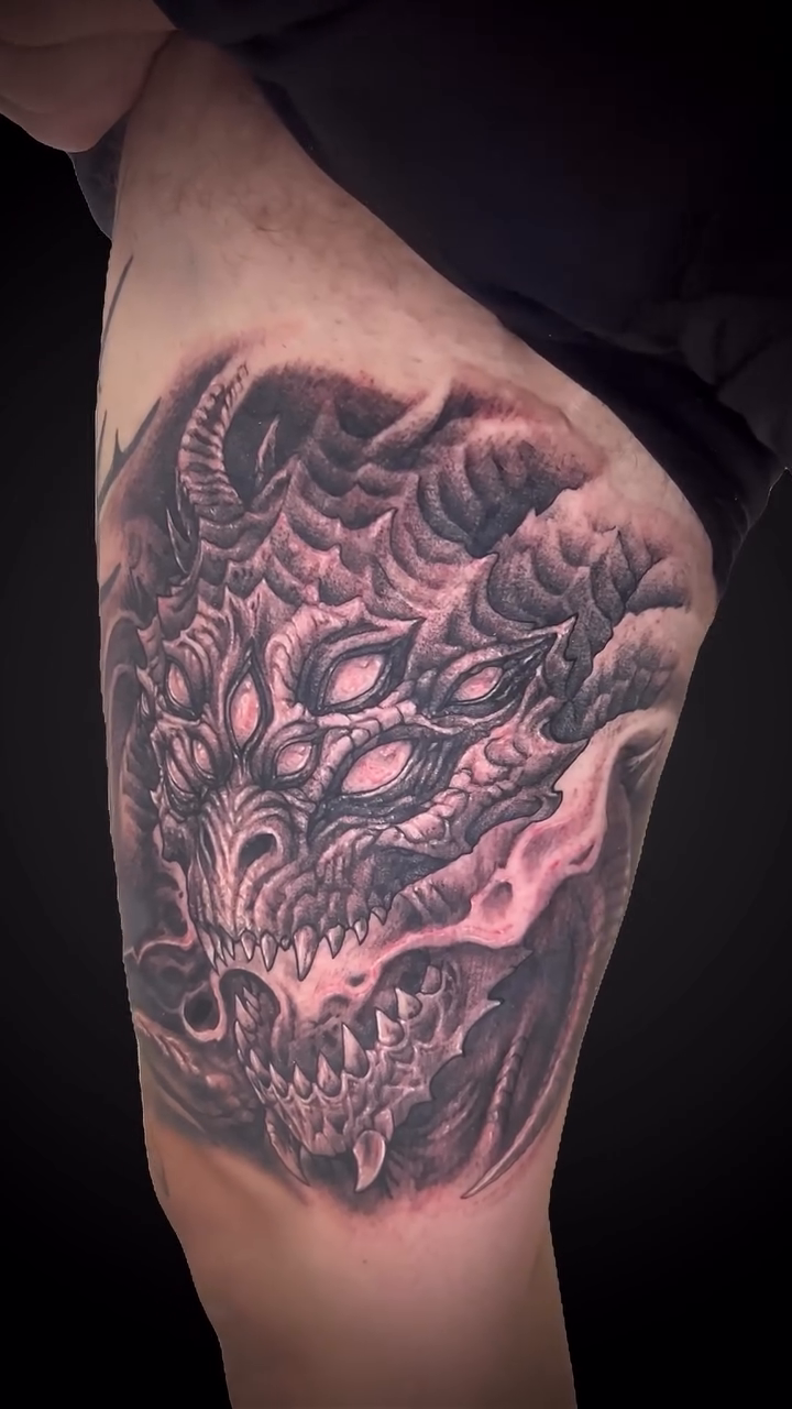 Tattoo by @danfisherart — dark_realism, blackwork
