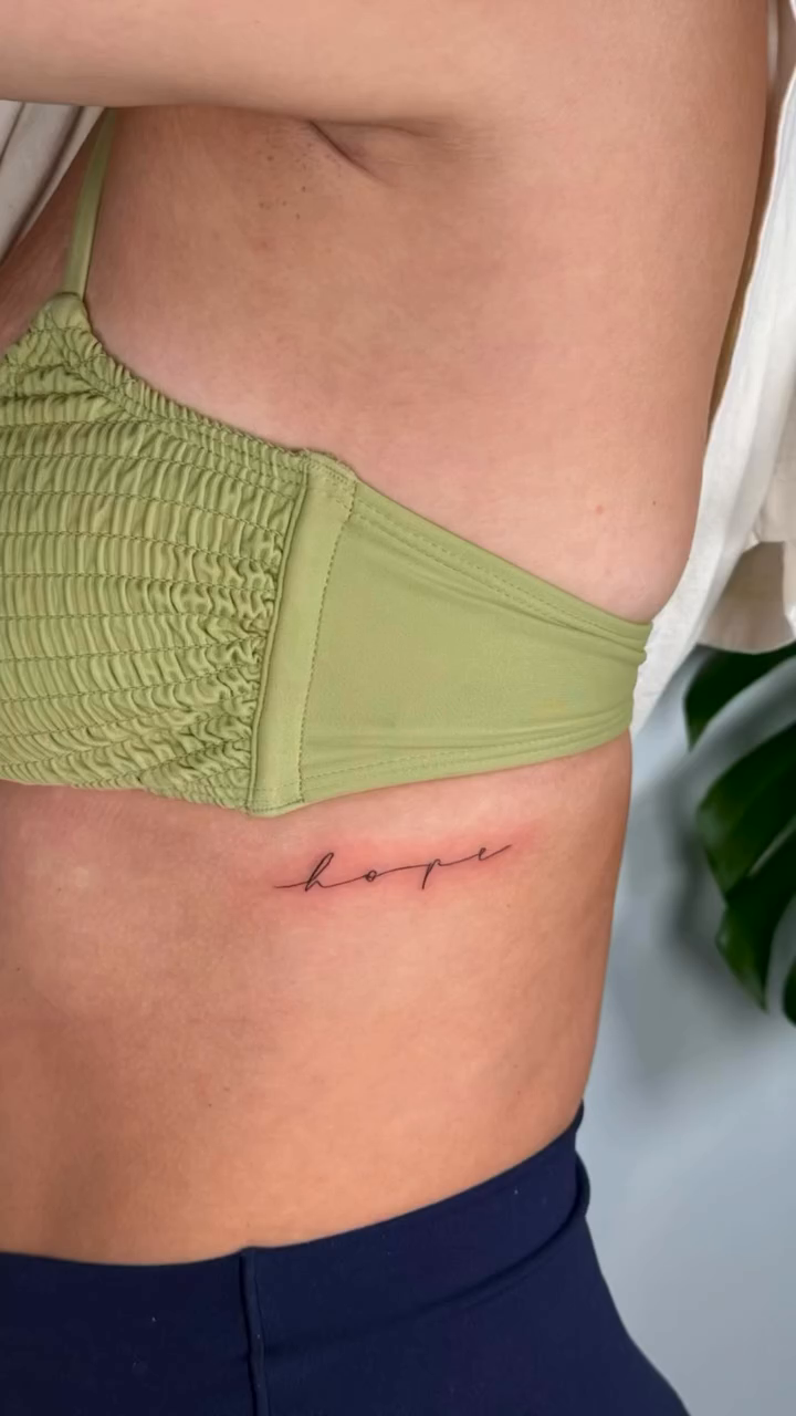 Tattoo by @lettiegraceink — lettering_script, fine_line