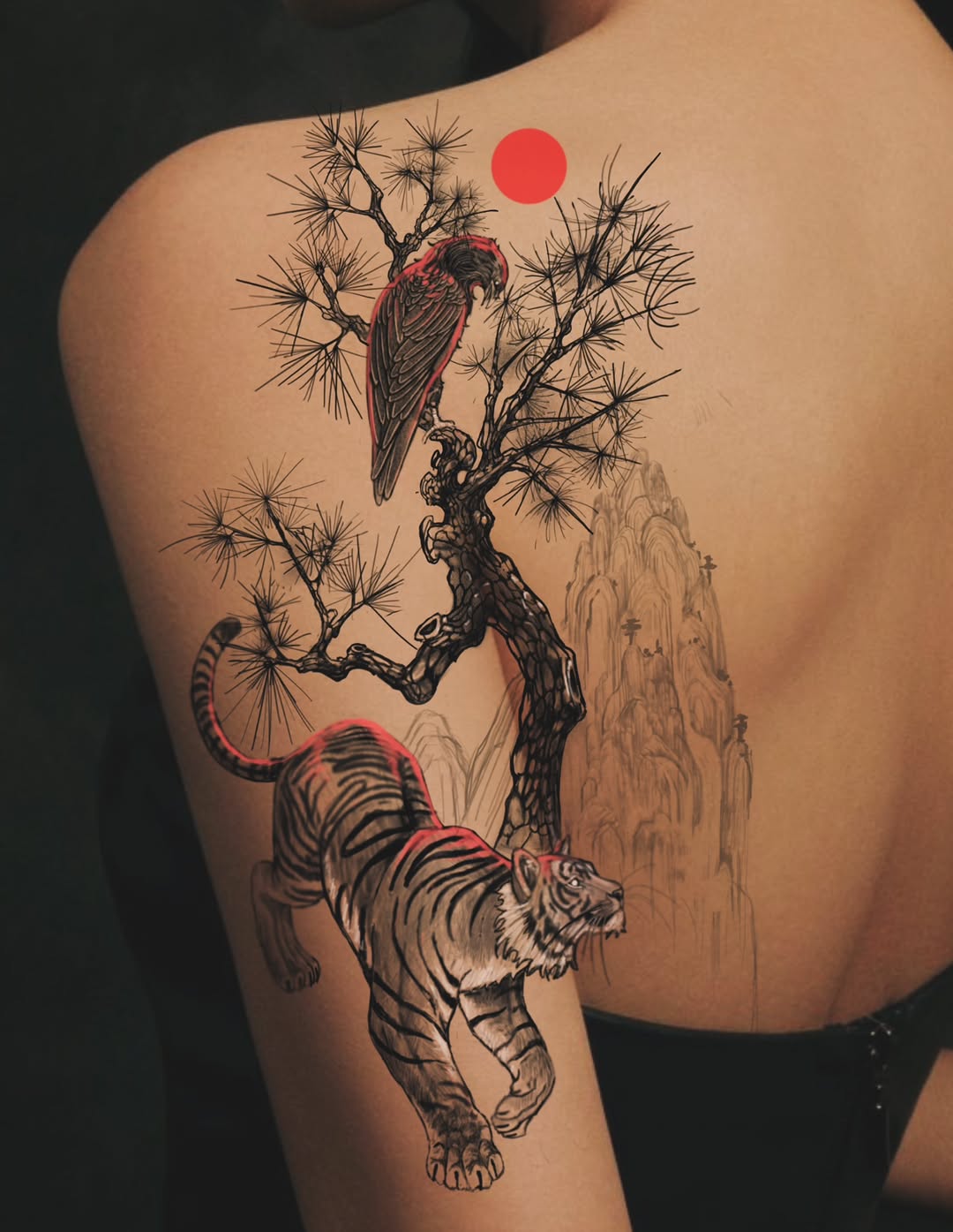Tattoo by @woo.too β japanese_irezumi, black_and_grey