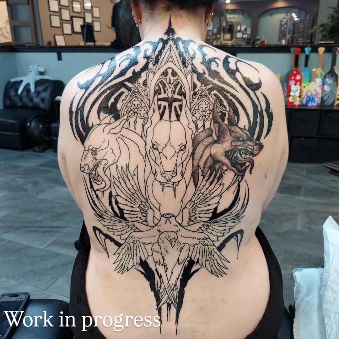 Tattoo by @prismbaby920 — blackwork, illustrative