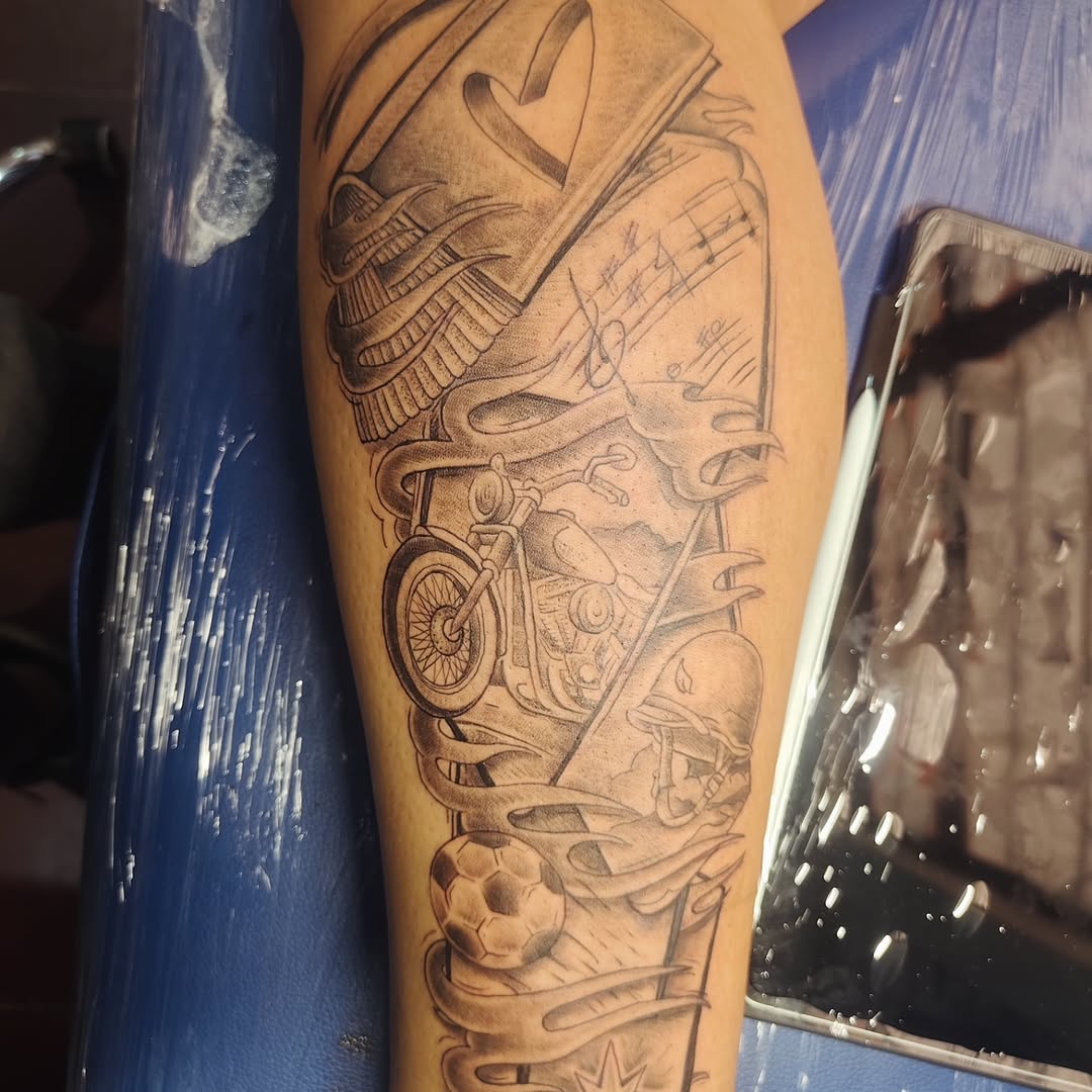 Tattoo by @tintafinart — black_and_grey, realism
