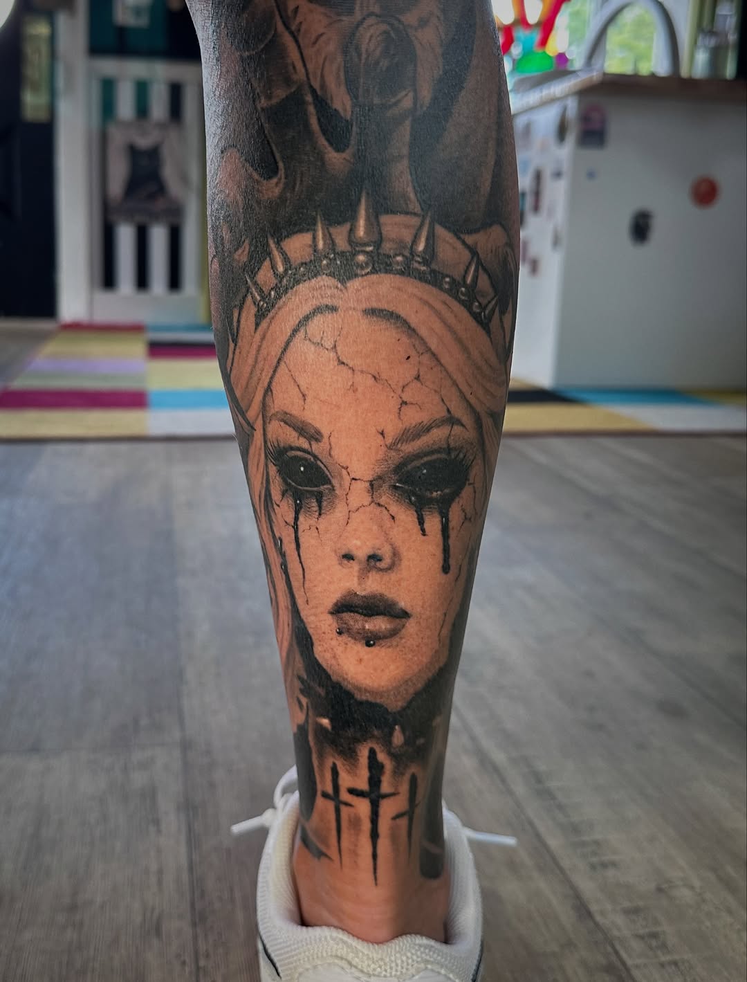 Tattoo by @dirtyletters937 — dark_realism, blackwork
