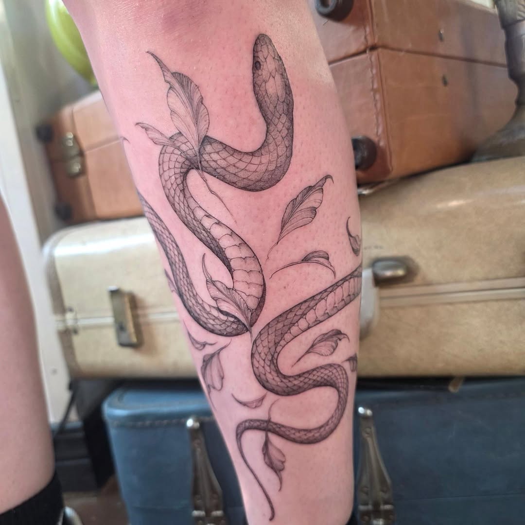 Tattoo by @asparagusnightmare — black_and_grey, realism
