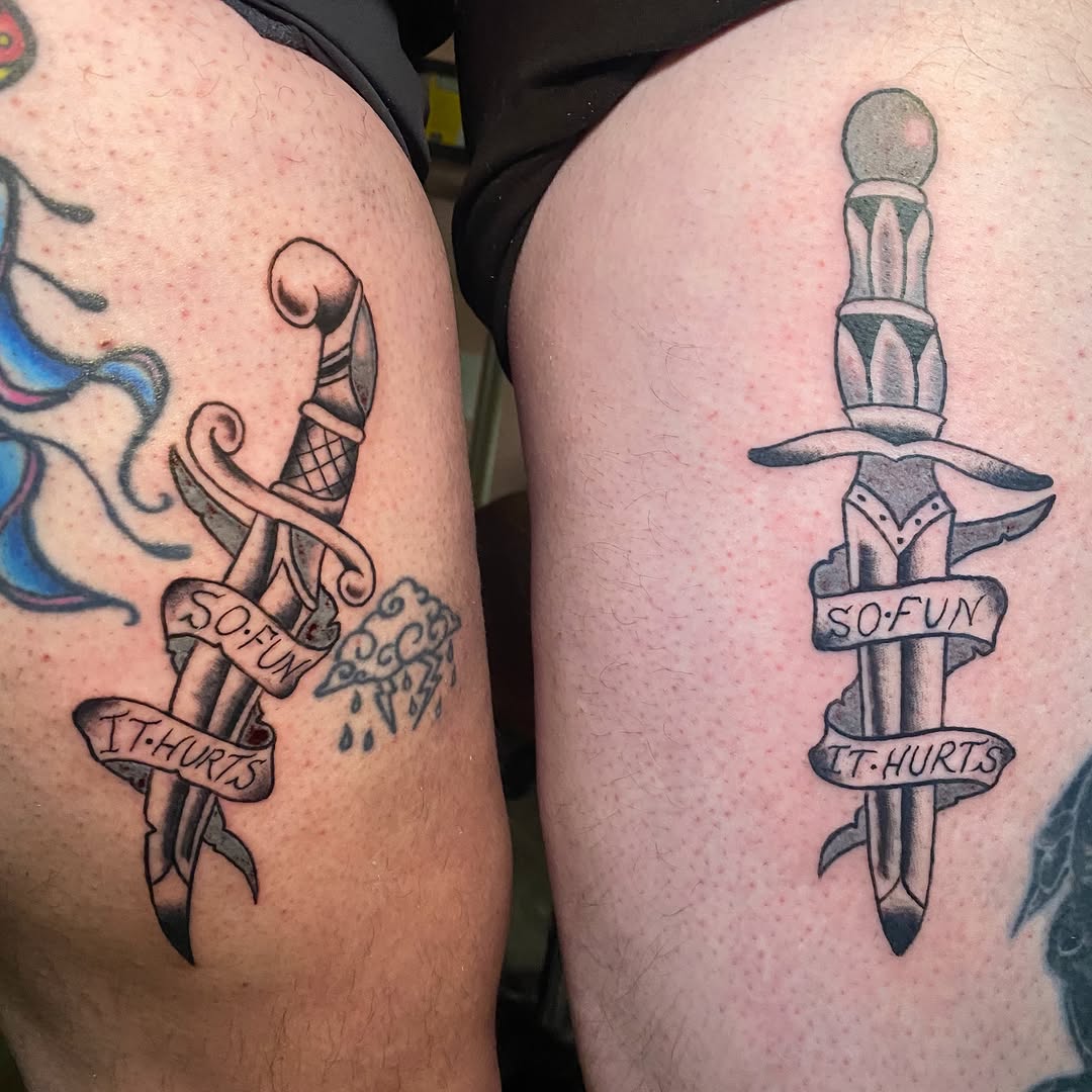 Tattoo by @properbadger — american_traditional, lettering_script