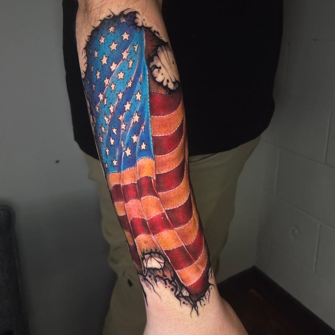 Tattoo by @geo_does_art — realism, trash_polka
