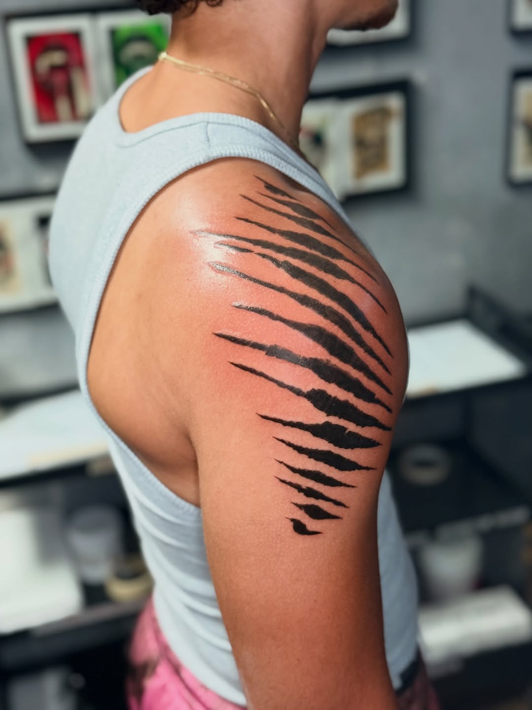 Tattoo by @chrisodtattoos — blackwork